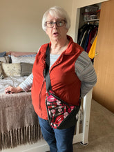 Load image into Gallery viewer, sling bag concealed carry - lipstick imprint, who would ever guess this cutie is hiding something.  Wears cross body, right draw, sits close to your body so could be worn under a coat.