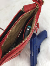 Load image into Gallery viewer, Roma Gun BAg – Triple Zip Concealed Carry Cross Body Bag 3