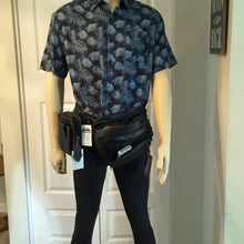 Load image into Gallery viewer, black leather concealed carry fanny waist pack 8