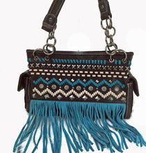 Load image into Gallery viewer, Montana West Fringed Satchel concealed carry handbag 4
