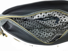 Load image into Gallery viewer, Gray & White marine vinyl Cross Body Bag – Kati Collection 6