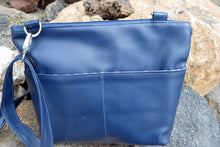 Load image into Gallery viewer, Kati Cross body bag Navy and white Hawaiian floral print