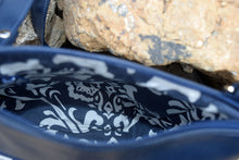 Load image into Gallery viewer, Kati Cross body bag Navy and white Hawaiian floral print