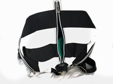 Load image into Gallery viewer, Tear Drop shape Concealed Carry convertible strap black and white stripe 3