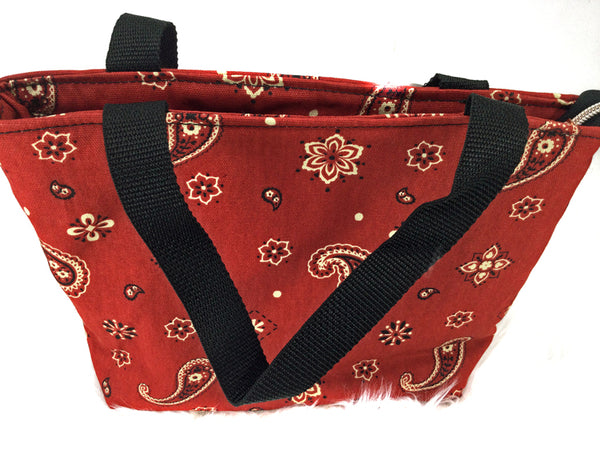 red bandanna lunch sack white 37500