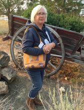 Load image into Gallery viewer, Tote bag purse orange and purple Sabrina 1