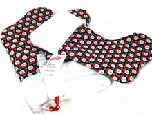 Load image into Gallery viewer, Handcrafted Christmas Stocking – Santa Heads with White Cuff 4