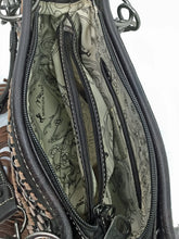 Load image into Gallery viewer, Montana West Saddle Brown Fringed Satchel concealed carry handbag 2