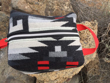 Load image into Gallery viewer, Black and Red Pendleton Wool Toiletry Dopp kit 1

