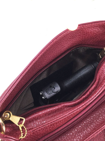 Cherry Red Vegan Leather Concealment Bag 2