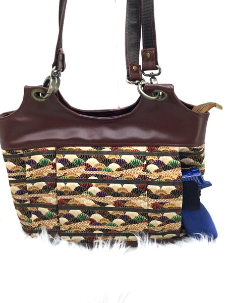 Belle & Rae Handmade – CiCi concealed carry mid size handbag Asian Print 1