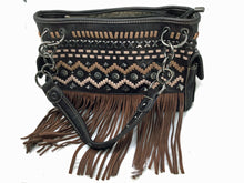 Load image into Gallery viewer, Montana West Saddle Brown Fringed Satchel concealed carry handbag 1
