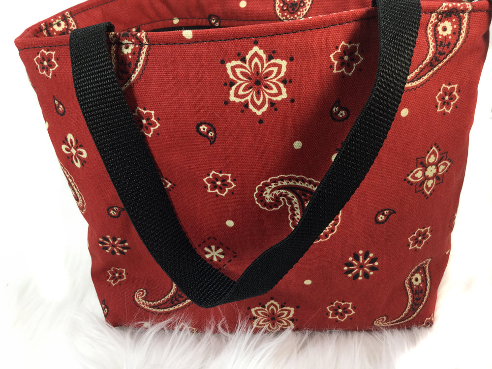 Red Bandanna Insulated lunch sack 1