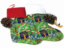 Load image into Gallery viewer, Handcrafted Christmas Stocking &#8211; Tree of Life with White Cuff 1

